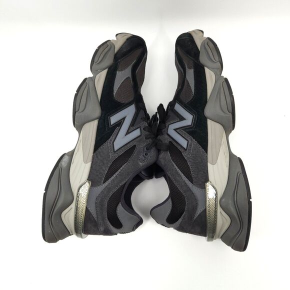 New Balance 9060 Shoes Men Size 13 Women 14.5 Black Castlerock Grey Running